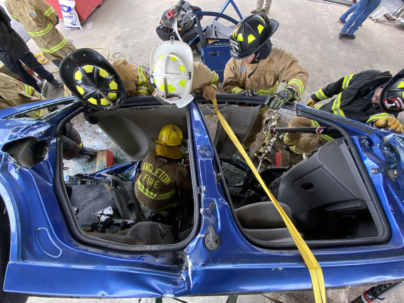 Firefighter extrication training